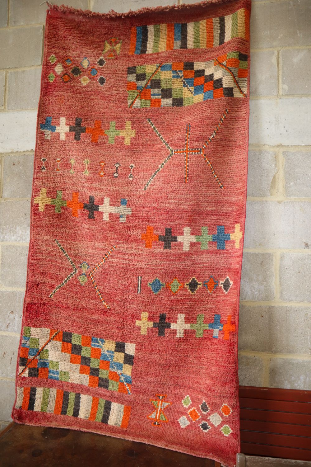A Moroccan rug, 206 x 103cm